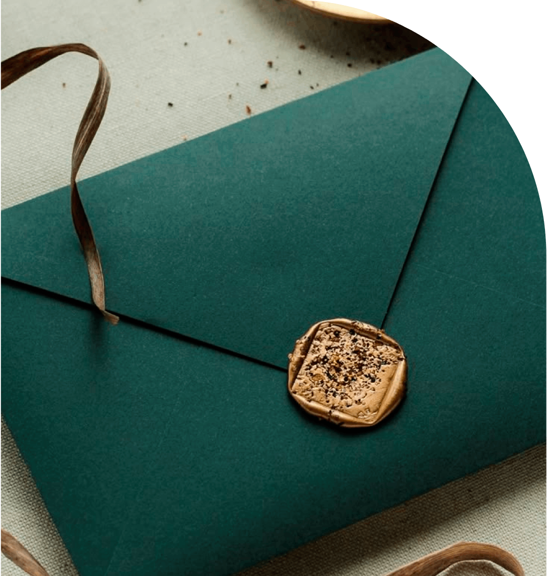Envelope with wax seal