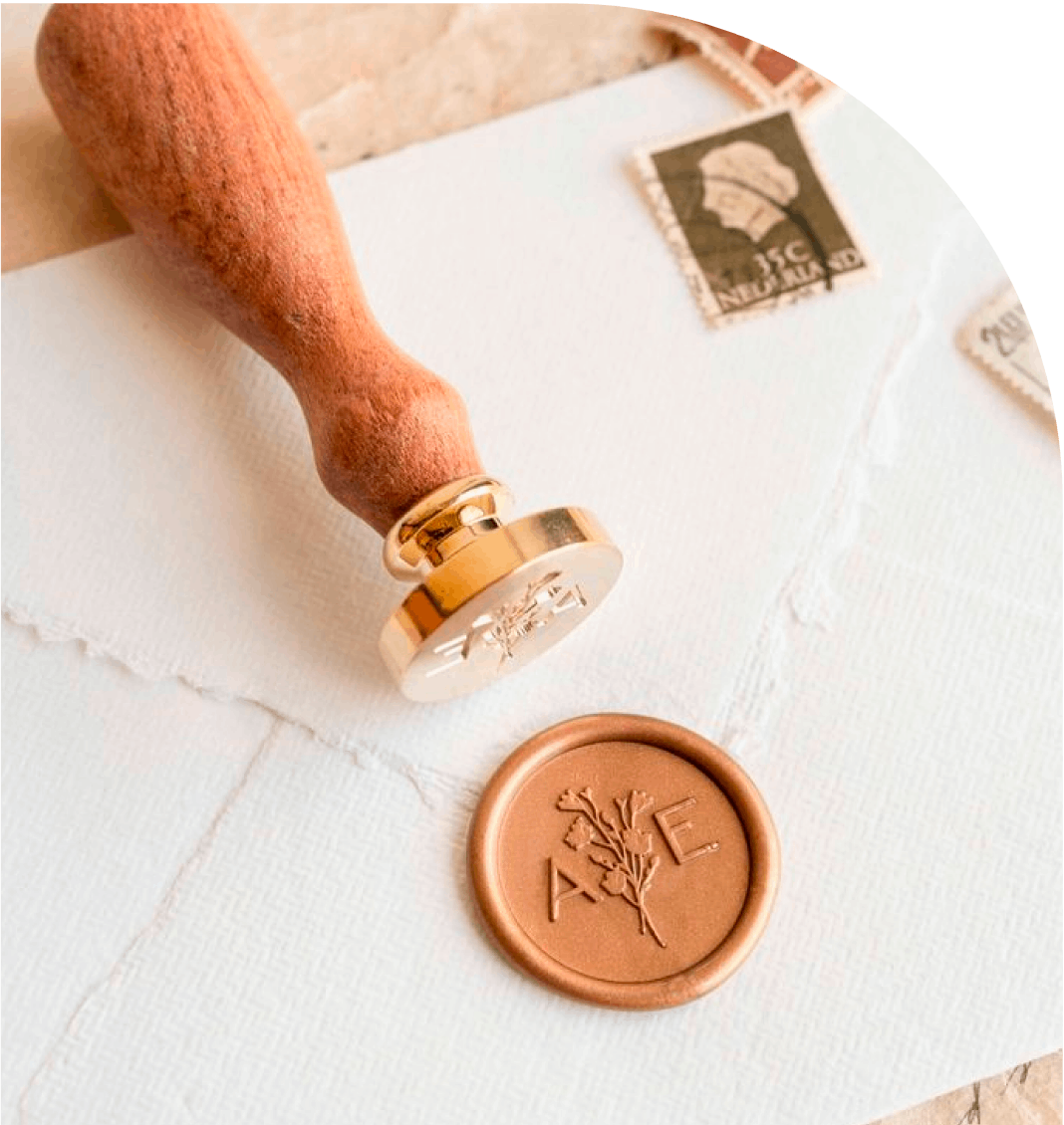 Envelope with wax seal